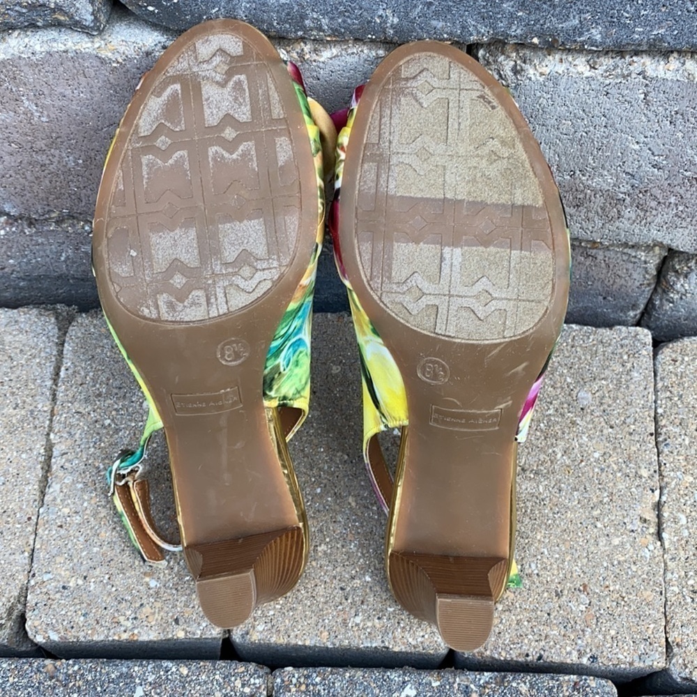 Etienne Aigner Floral Darla Chunky heal Slingback🩴 - Picture 11 of 12